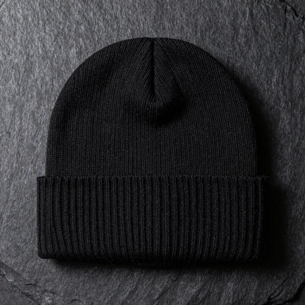 Monochrome Ribbed Beanie